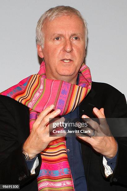 Director James Cameron attends the Real Life Pandoras On Earth Press Conference at The Paley Center for Media on April 24, 2010 in New York City.