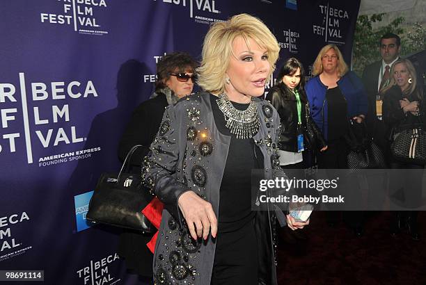 Joan Rivers attends the "Joan Rivers A Piece of Work" premiere during the 9th Annual Tribeca Film Festival at the SVA Theater on April 26, 2010 in...