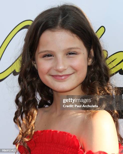 Actress Hayley LeBlanc attends the Gen-Z Studio Brat's premiere of "Chicken Girls" at The Ahrya Fine Arts Theater on June 28, 2018 in Beverly Hills,...