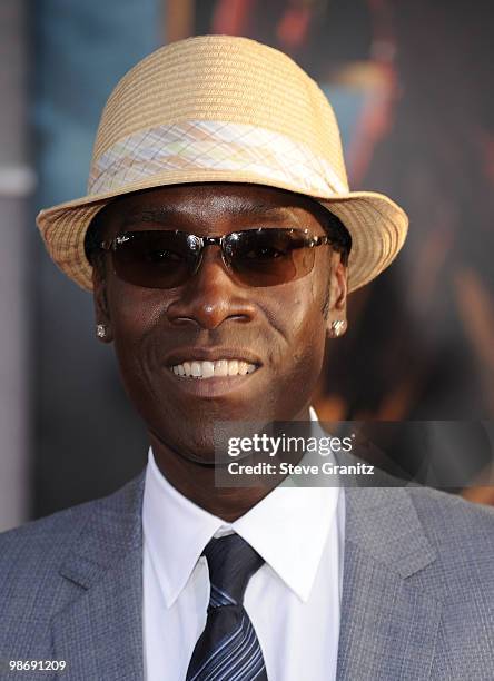 Actor Don Cheadle arrives at the "Iron Man 2" World Premiere held at the El Capitan Theatre on April 26, 2010 in Hollywood, California.