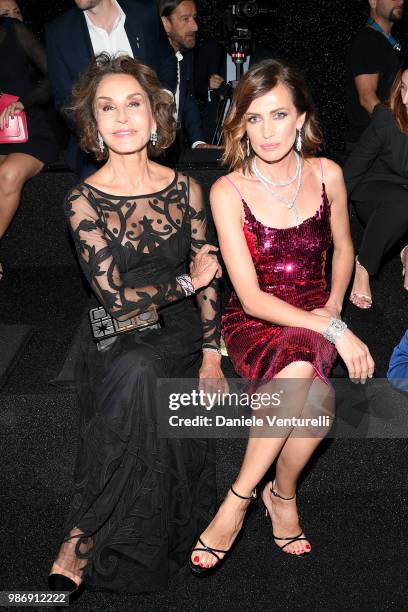 Naty Abascal and Nieves Alvarez attend BVLGARI Dinner & Party at Stadio dei Marmi on June 28, 2018 in Rome, Italy.