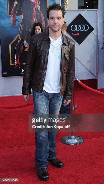 Actor Dane Cook arrives at the Los Angeles Premiere "Iron Man 2" at the El Capitan Theatre on April 26, 2010 in Hollywood, California.