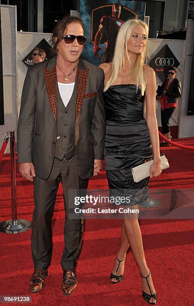 Actor Mickey Rourke and Anastassija Makarenko arrive at the "Iron Man 2" world premiere held at El Capitan Theatre on April 26, 2010 in Hollywood,...