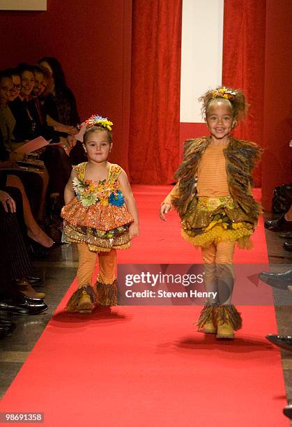 Model walks the runway at The Fashion Institute of Technology's annual year-end fashion show and awards presentation at The Fashion Institute of...