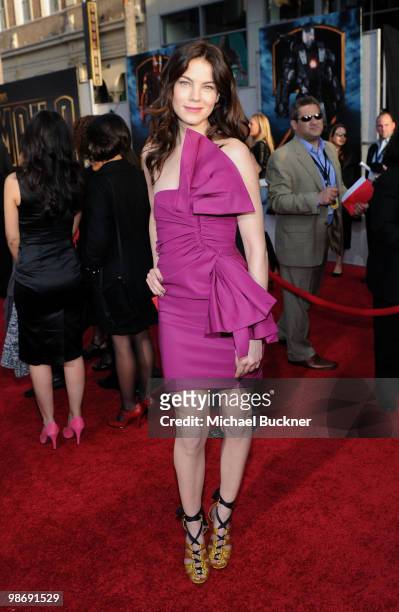 Actress Michelle Monaghan arrives at the world wide premiere of "Iron Man 2" Premiere held at the El Capitan Theatre on April 26, 2010 in Hollywood,...