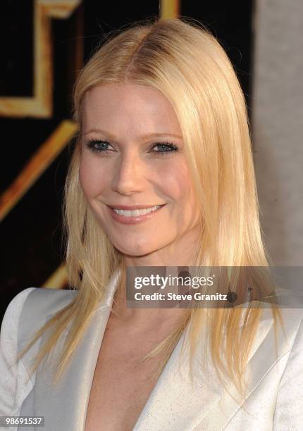 Actress Gwyneth Paltrow arrives at the "Iron Man 2" World Premiere held at the El Capitan Theatre on April 26, 2010 in Hollywood, California.