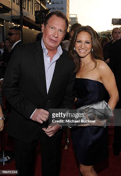 Actor Garry Shandling and Executive Producer Susan Downey arrive at the world wide premiere of "Iron Man 2" Premiere held at the El Capitan Theatre...