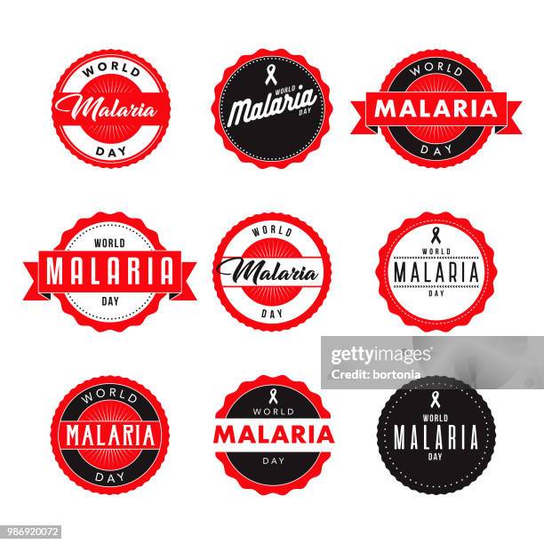 illustrations, cliparts, dessins animés et icônes de world malaria day icon set - transmission de pathogènes