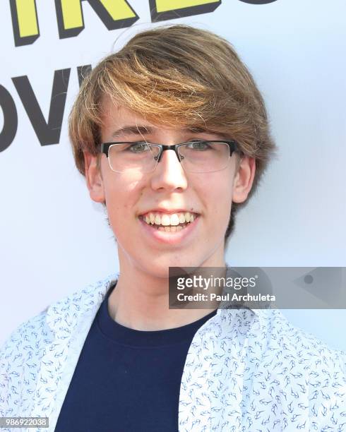 Actor Zachary Haven attends the Gen-Z Studio Brat's premiere of "Chicken Girls" at The Ahrya Fine Arts Theater on June 28, 2018 in Beverly Hills,...