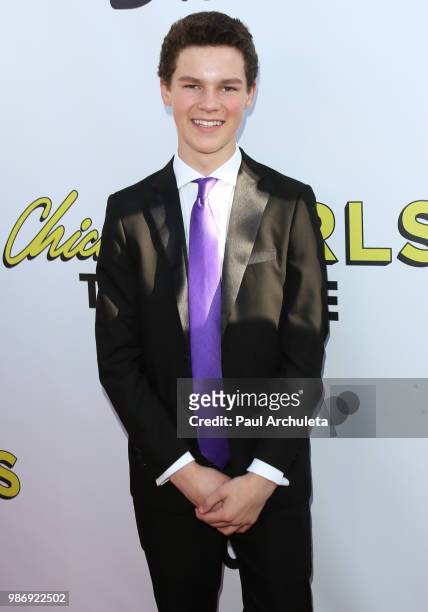 Actor Hayden Summerall attends the Gen-Z Studio Brat's premiere of "Chicken Girls" at The Ahrya Fine Arts Theater on June 28, 2018 in Beverly Hills,...