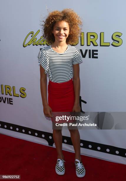 Actress Jayla Renee Franklin attends the Gen-Z Studio Brat's premiere of "Chicken Girls" at The Ahrya Fine Arts Theater on June 28, 2018 in Beverly...