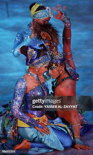 Member Sri Lankan troupe from "Chandana Wickramasinghe and the Dancers Guild" present a dance show entitled "Sri Lak Rangana", a fusion between...