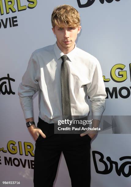 Actor Joey Luthman attends the Gen-Z Studio Brat's premiere of "Chicken Girls" at The Ahrya Fine Arts Theater on June 28, 2018 in Beverly Hills,...
