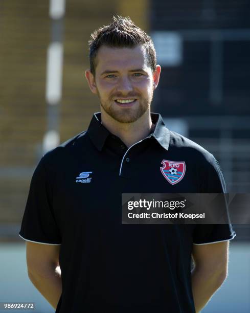 Physiotherapist Jens Hesse poses during the Team Presentation of KFC Uerdingen at Grotenburg Stadium on June 29, 2018 in Krefeld, Germany.