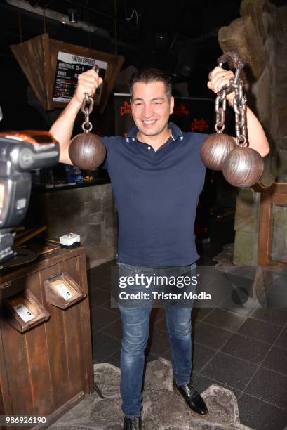 Buelent Sharif during the 'Horror Hour - Licht aus, Alptraum an!' premiere at Berlin Dungeon on June 28, 2018 in Berlin, Germany.