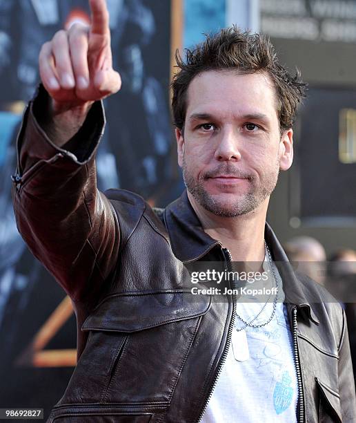 Actor Dane Cook arrives at the Los Angeles Premiere "Iron Man 2" at the El Capitan Theatre on April 26, 2010 in Hollywood, California.