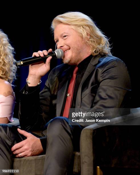 Philip Sweet of Little Big Town participates in an interview at The Country Music Hall of Fame and Museum's CMA Theater on June 26, 2018 in...