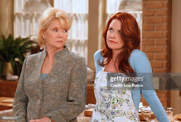 Erika Slezak and Melissa Archer in a scene that begins airing the week of April 19, 2010 on Disney General Entertainment Content via Getty Images...