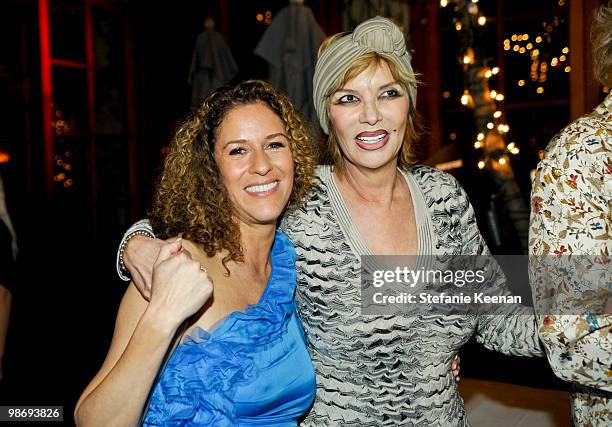 Francisca Moroder and Thea Gottschalk attend Giorgio Moroder's Surprise Birthday Party at Spago on April 26, 2010 in Beverly Hills, California.