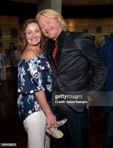 Phillip Sweet of Little Big Town and family take photos during the Country Music Hall of Fame and Museum's celebration of the opening of Little Big...