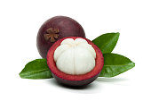 Mangosteen isolated on white