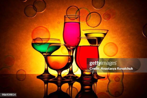 cocktail glasses - kovalchuk stock pictures, royalty-free photos & images