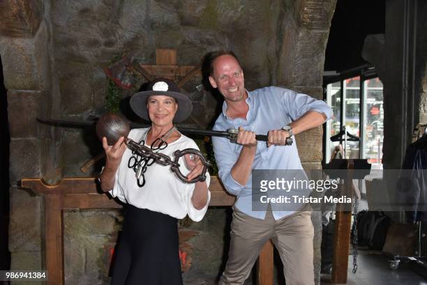 Barbara Engel and Daniel Termann during the 'Horror Hour - Licht aus, Alptraum an!' premiere at Berlin Dungeon on June 28, 2018 in Berlin, Germany.