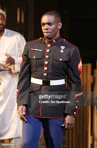 Actor Chris Chalk attends the opening night of "Fences" on Broadway at the Cort Theatre on April 26, 2010 in New York City.