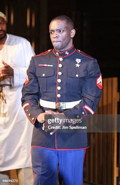 Actor Chris Chalk attends the opening night of "Fences" on Broadway at the Cort Theatre on April 26, 2010 in New York City.