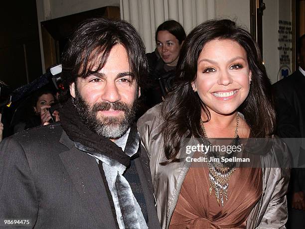 Rachael Ray and husband attend the opening night of "Fences" on Broadway at the Cort Theatre on April 26, 2010 in New York City.