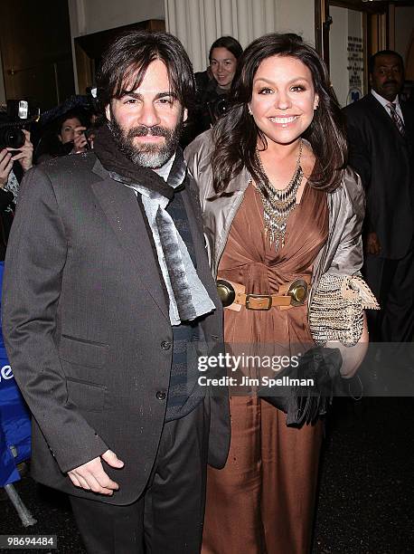Rachael Ray and husband attend the opening night of "Fences" on Broadway at the Cort Theatre on April 26, 2010 in New York City.