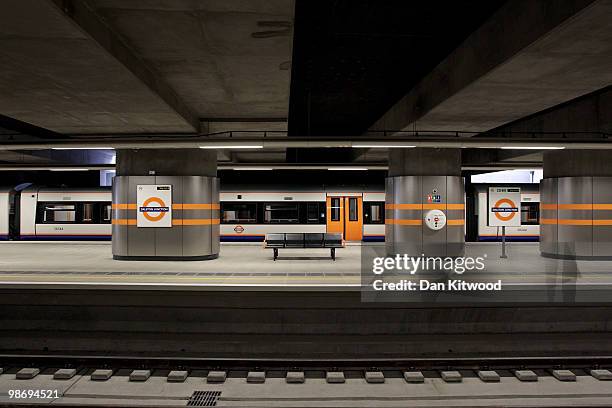 General view of the platform at Dalston Junction which forms part of the new East London overground rail link at Dalston Junction on April 27, 2010...