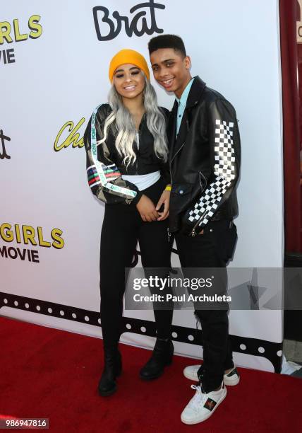 Actress Devenity Perkins attends the Gen-Z Studio Brat's premiere of "Chicken Girls" at The Ahrya Fine Arts Theater on June 28, 2018 in Beverly...