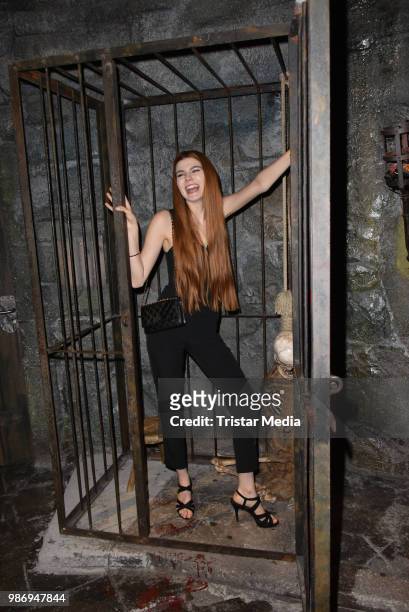 Klaudia Giez during the 'Horror Hour - Licht aus, Alptraum an!' premiere at Berlin Dungeon on June 28, 2018 in Berlin, Germany.