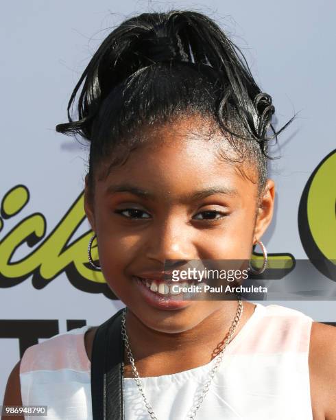 Actress Brianni Walker attends the Gen-Z Studio Brat's premiere of "Chicken Girls" at The Ahrya Fine Arts Theater on June 28, 2018 in Beverly Hills,...