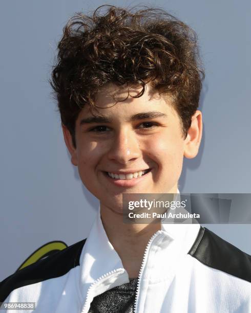 Actor Jax Malcolm attends the Gen-Z Studio Brat's premiere of "Chicken Girls" at The Ahrya Fine Arts Theater on June 28, 2018 in Beverly Hills,...