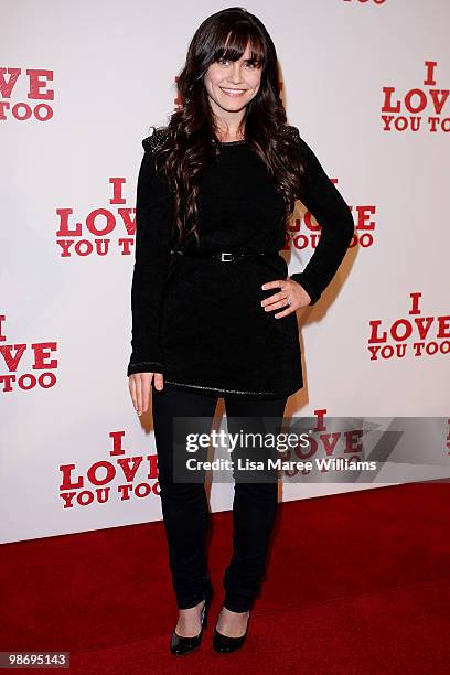 Saskia Burmeister attends the premiere of 'I Love You Too' at Event Cinemas George Street on April 27, 2010 in Sydney, Australia.