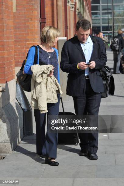 Kate and Gerry McCann are sighted arriving at the Eurostar terminal on April 27, 2010 in London, England.