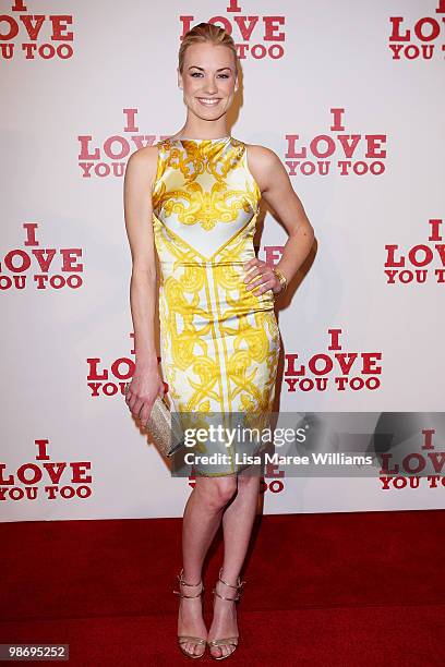 Yvonne Strahovski attends the premiere of 'I Love You Too' at Event Cinemas George Street on April 27, 2010 in Sydney, Australia.