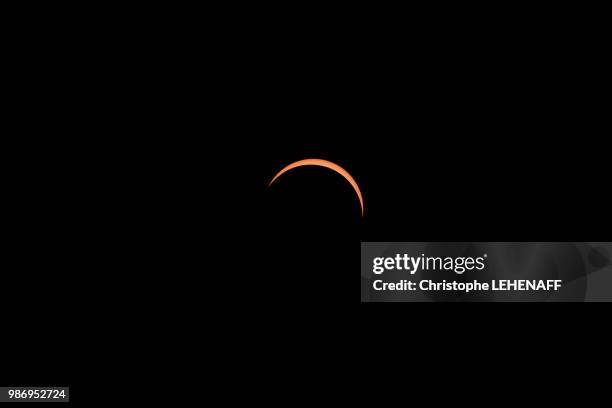 usa. idaho. idaho falls. rexburg. total eclipse of the sun of 21 august 2017. partial phase. - idaho falls stock pictures, royalty-free photos & images