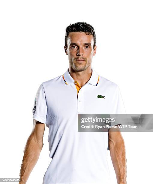 Roberto Bautista Agut of Spain poses for portraits during the Australian Open at Melbourne Park on January 14, 2018 in Melbourne, Australia.