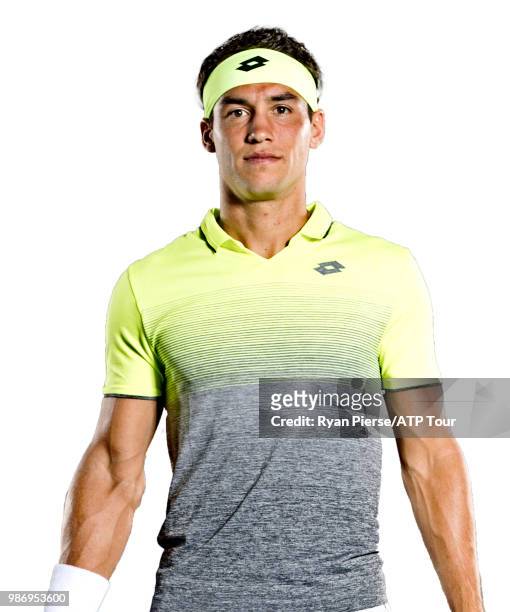 Nicolas Kicker of Argentina poses for portraits during the Australian Open at Melbourne Park on January 14, 2018 in Melbourne, Australia.