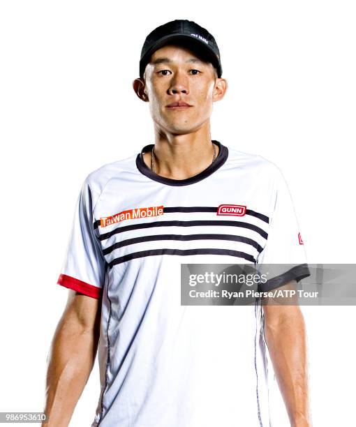 Jason Jung of Taiwan poses for portraits during the Australian Open at Melbourne Park on January 10, 2018 in Melbourne, Australia.