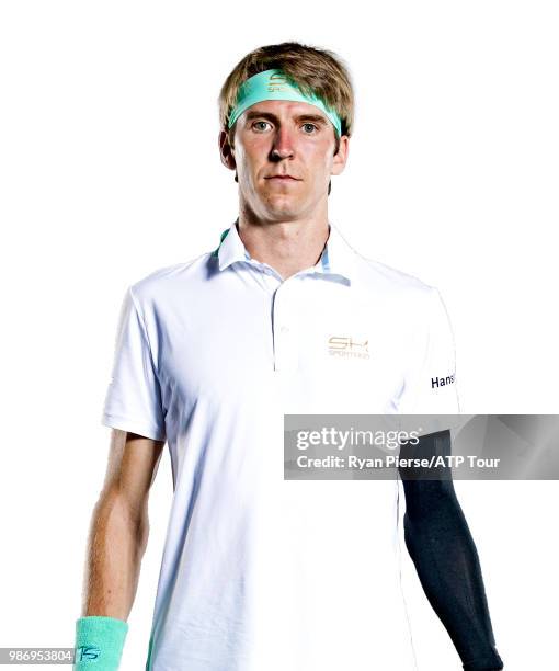 Cedrik-Marcel Stebe of Germany poses for portraits during the Australian Open at Melbourne Park on January 12, 2018 in Melbourne, Australia.