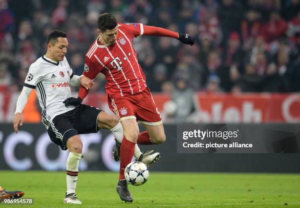 February 2018, Germany, Munich: Soccer, Champions League, Bayern Munich vs Besiktas Istanbul, knock-out round, round of sixteen, first leg at the...
