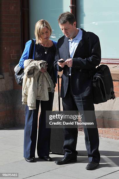 Kate and Gerry McCann are sighted arriving at the Eurostar terminal on April 27, 2010 in London, England.