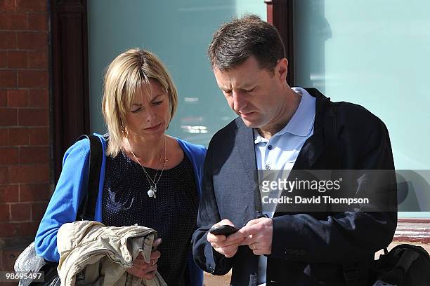 Kate and Gerry McCann are sighted arriving at the Eurostar terminal on April 27, 2010 in London, England.