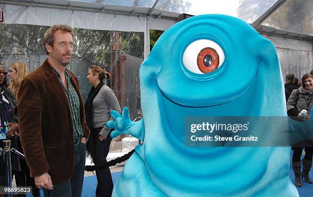 Hugh Laurie arrives at the Los Angeles premiere of "Monsters vs. Aliens" at the Gibson Amphitheatre on March 22, 2009 in Universal City, California.