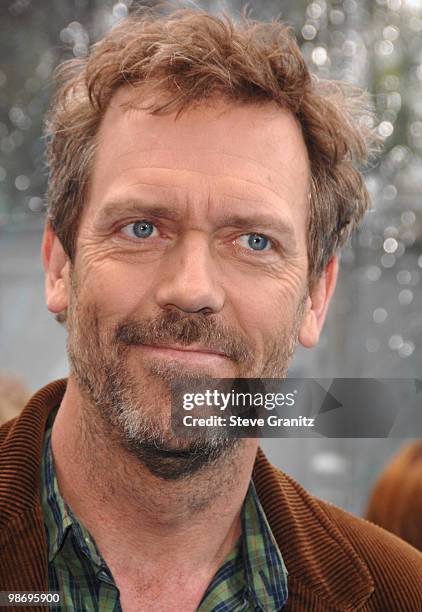 Hugh Laurie arrives at the Los Angeles premiere of "Monsters vs. Aliens" at the Gibson Amphitheatre on March 22, 2009 in Universal City, California.