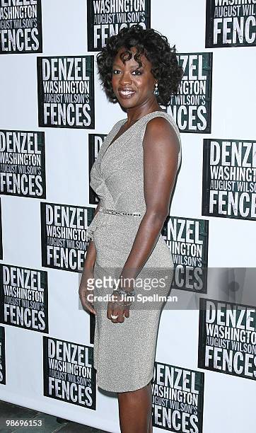 Actress Viola Davis attends the opening night of "Fences" on Broadway after party at on April 26, 2010 in New York City.